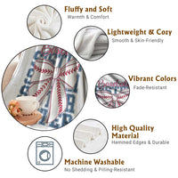 Baseball Sister Throw Blanket Coquette Bow Biggest Fan Sport Lovers Girl