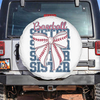 Baseball Sister Spare Tire Cover Coquette Bow Biggest Fan Sport Lovers Girl