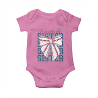 Baseball Sister Baby Onesie Coquette Bow Biggest Fan Sport Lovers Girl