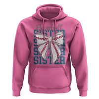 Baseball Sister Hoodie Coquette Bow Biggest Fan Sport Lovers Girl