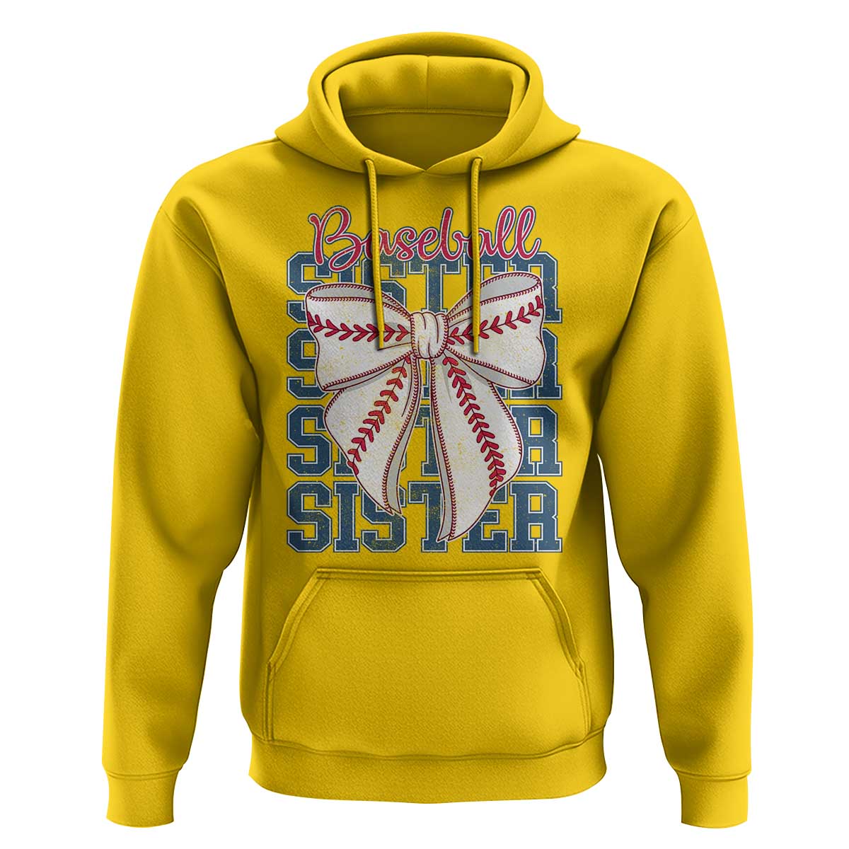 Baseball Sister Hoodie Coquette Bow Biggest Fan Sport Lovers Girl