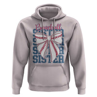 Baseball Sister Hoodie Coquette Bow Biggest Fan Sport Lovers Girl
