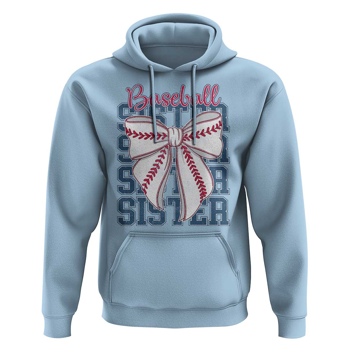 Baseball Sister Hoodie Coquette Bow Biggest Fan Sport Lovers Girl
