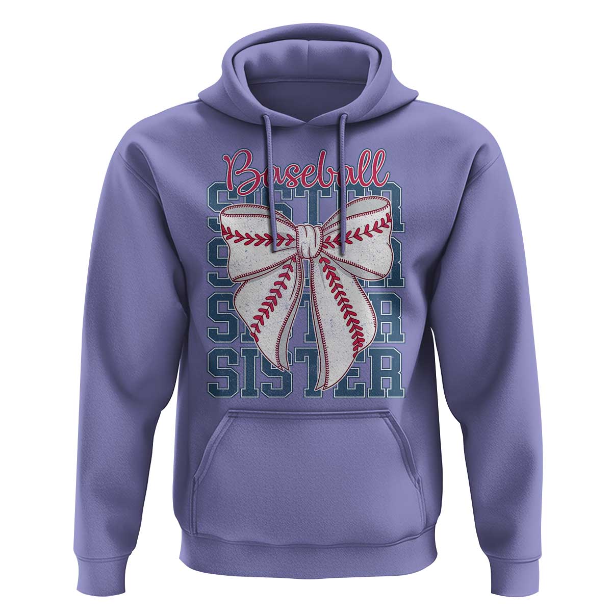 Baseball Sister Hoodie Coquette Bow Biggest Fan Sport Lovers Girl