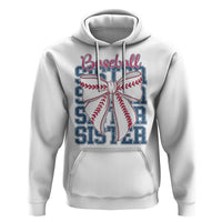 Baseball Sister Hoodie Coquette Bow Biggest Fan Sport Lovers Girl