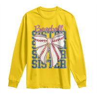 Baseball Sister Long Sleeve Shirt Coquette Bow Biggest Fan Sport Lovers Girl