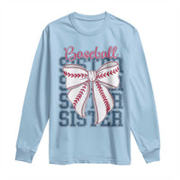 Baseball Sister Long Sleeve Shirt Coquette Bow Biggest Fan Sport Lovers Girl