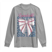 Baseball Sister Long Sleeve Shirt Coquette Bow Biggest Fan Sport Lovers Girl