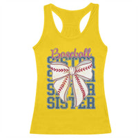 Baseball Sister Racerback Tank Top Coquette Bow Biggest Fan Sport Lovers Girl