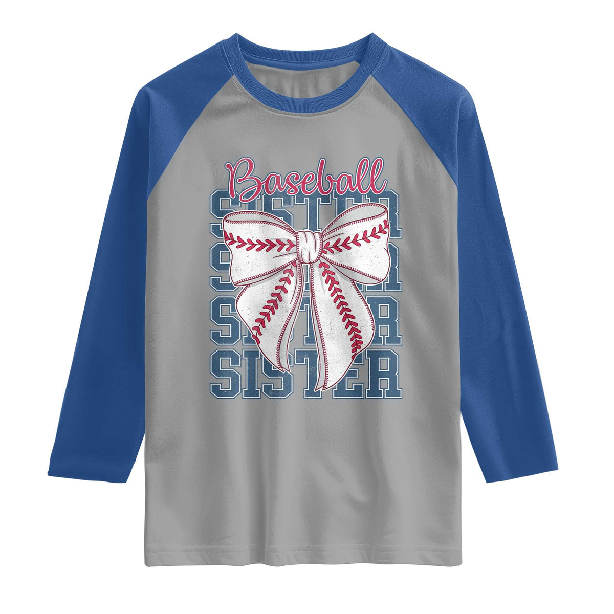Baseball Sister Raglan Shirt Coquette Bow Biggest Fan Sport Lovers Girl