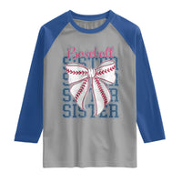 Baseball Sister Raglan Shirt Coquette Bow Biggest Fan Sport Lovers Girl