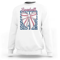 Baseball Sister Sweatshirt Coquette Bow Biggest Fan Sport Lovers Girl