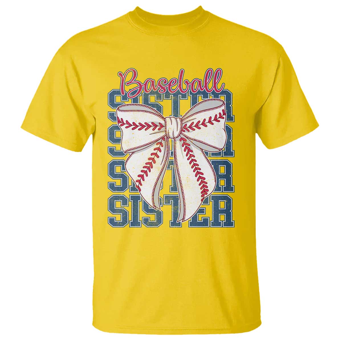 Baseball Sister T Shirt Coquette Bow Biggest Fan Sport Lovers Girl