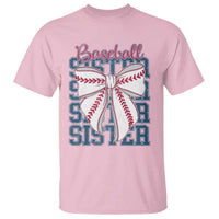 Baseball Sister T Shirt Coquette Bow Biggest Fan Sport Lovers Girl