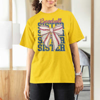Baseball Sister T Shirt For Women Coquette Bow Biggest Fan Sport Lovers Girl
