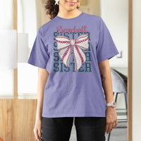 Baseball Sister T Shirt For Women Coquette Bow Biggest Fan Sport Lovers Girl