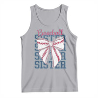 Baseball Sister Tank Top Coquette Bow Biggest Fan Sport Lovers Girl
