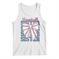 Baseball Sister Tank Top Coquette Bow Biggest Fan Sport Lovers Girl