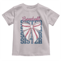 Baseball Sister Toddler T Shirt Coquette Bow Biggest Fan Sport Lovers Girl