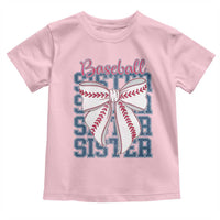 Baseball Sister Toddler T Shirt Coquette Bow Biggest Fan Sport Lovers Girl