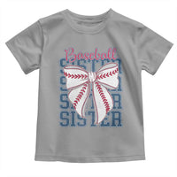 Baseball Sister Toddler T Shirt Coquette Bow Biggest Fan Sport Lovers Girl