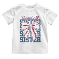 Baseball Sister Toddler T Shirt Coquette Bow Biggest Fan Sport Lovers Girl