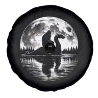 Funny Bigfoot Loch Ness Monster Spare Tire Cover Retro Sasquatch Nessie Funny Cryptid Moon