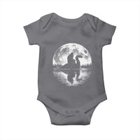 Funny Bigfoot Loch Ness Monster Baby Onesie Retro Sasquatch Nessie Funny Cryptid Moon