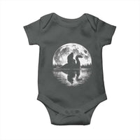 Funny Bigfoot Loch Ness Monster Baby Onesie Retro Sasquatch Nessie Funny Cryptid Moon