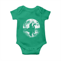 Funny Bigfoot Loch Ness Monster Baby Onesie Retro Sasquatch Nessie Funny Cryptid Moon
