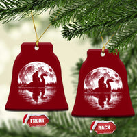 Funny Bigfoot Loch Ness Monster Ceramic Ornament Retro Sasquatch Nessie Funny Cryptid Moon