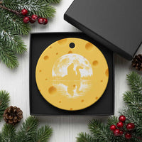 Funny Bigfoot Loch Ness Monster Ceramic Ornament Retro Sasquatch Nessie Funny Cryptid Moon
