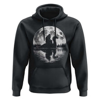 Funny Bigfoot Loch Ness Monster Hoodie Retro Sasquatch Nessie Funny Cryptid Moon