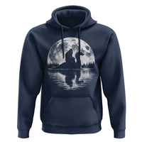 Funny Bigfoot Loch Ness Monster Hoodie Retro Sasquatch Nessie Funny Cryptid Moon