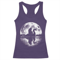 Funny Bigfoot Loch Ness Monster Racerback Tank Top Retro Sasquatch Nessie Funny Cryptid Moon