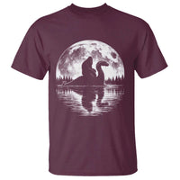 Funny Bigfoot Loch Ness Monster T Shirt Retro Sasquatch Nessie Funny Cryptid Moon