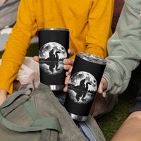 Funny Bigfoot Loch Ness Monster Tumbler Cup Retro Sasquatch Nessie Funny Cryptid Moon