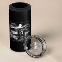 Bigfoot Loch Ness Monster 4 in 1 Can Cooler Tumbler Funny Retro Sasquatch Nessie Funny Cryptid Vintage Graphic
