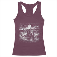 Bigfoot Loch Ness Monster Racerback Tank Top Funny Retro Sasquatch Nessie Funny Cryptid Vintage Graphic