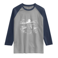 Bigfoot Loch Ness Monster Raglan Shirt Funny Retro Sasquatch Nessie Funny Cryptid Vintage Graphic