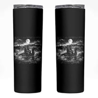 Bigfoot Loch Ness Monster Skinny Tumbler Funny Retro Sasquatch Nessie Funny Cryptid Vintage Graphic