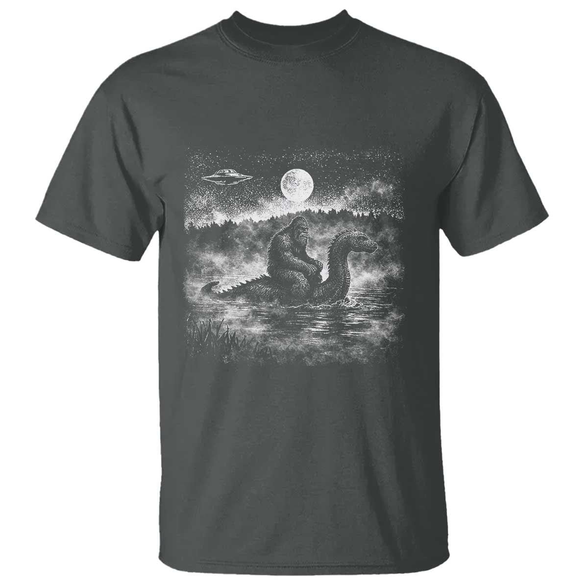 Bigfoot Loch Ness Monster T Shirt Funny Retro Sasquatch Nessie Funny Cryptid Vintage Graphic