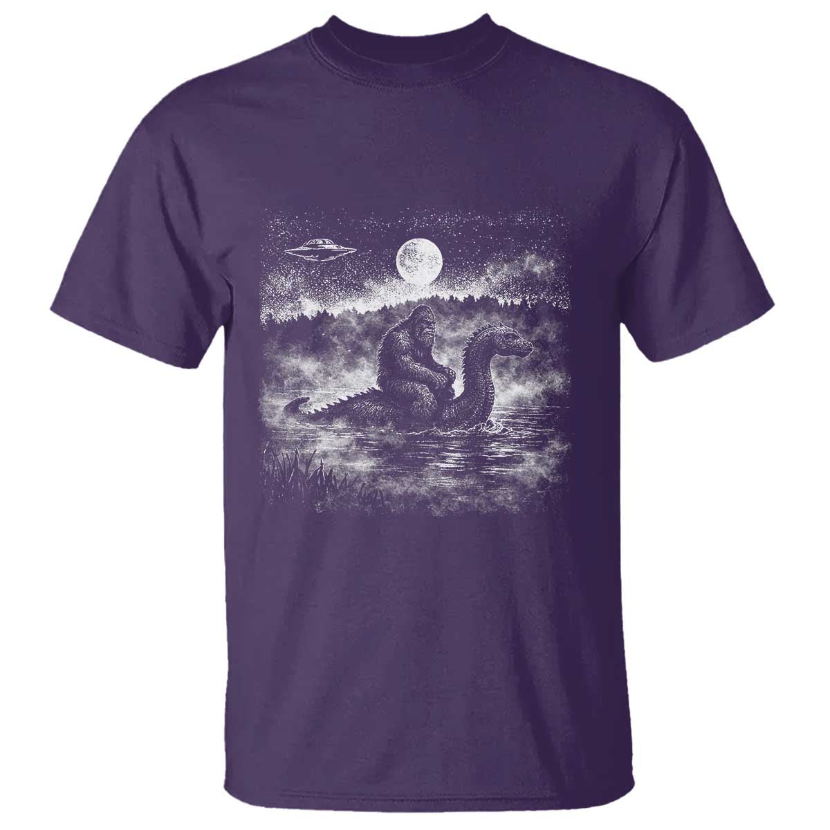 Bigfoot Loch Ness Monster T Shirt Funny Retro Sasquatch Nessie Funny Cryptid Vintage Graphic