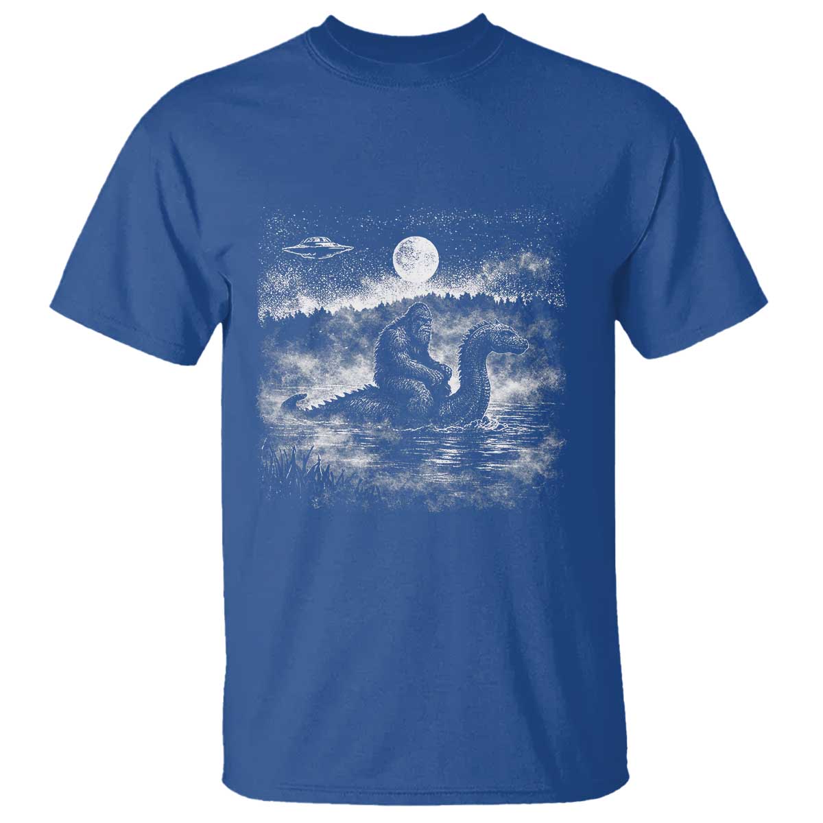 Bigfoot Loch Ness Monster T Shirt Funny Retro Sasquatch Nessie Funny Cryptid Vintage Graphic