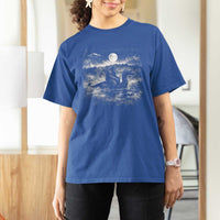 Bigfoot Loch Ness Monster T Shirt For Women Funny Retro Sasquatch Nessie Funny Cryptid Vintage Graphic