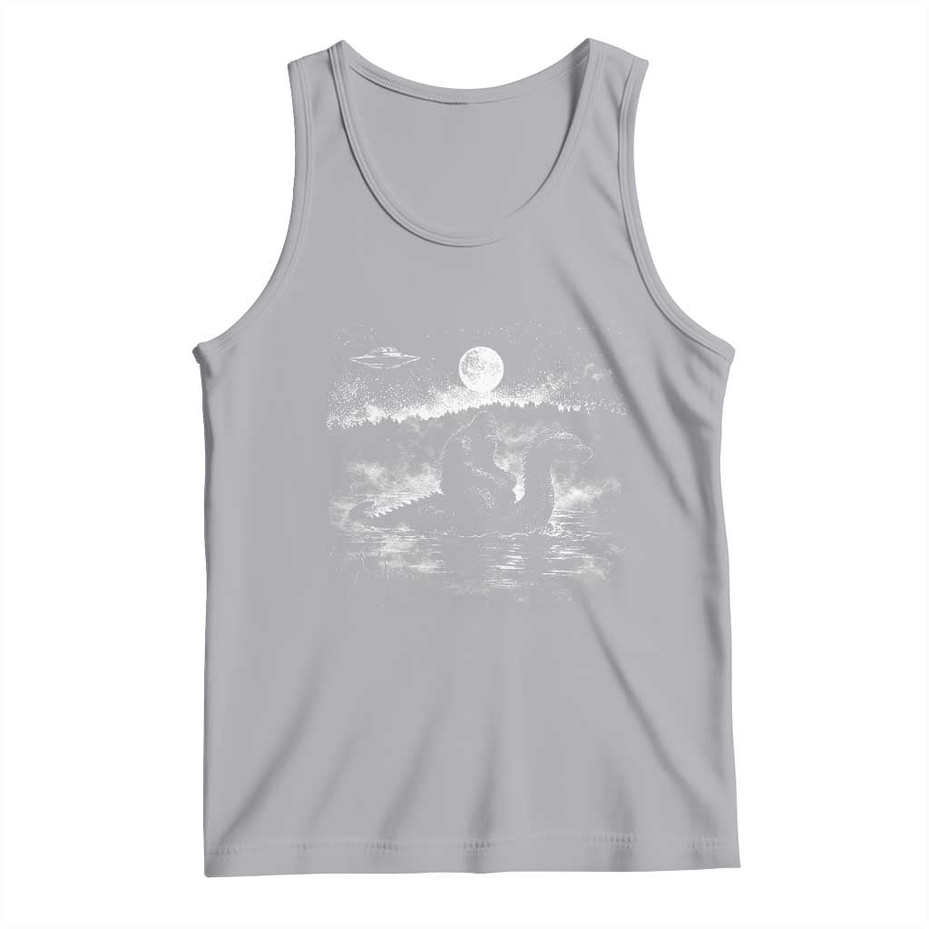 Bigfoot Loch Ness Monster Tank Top Funny Retro Sasquatch Nessie Funny Cryptid Vintage Graphic
