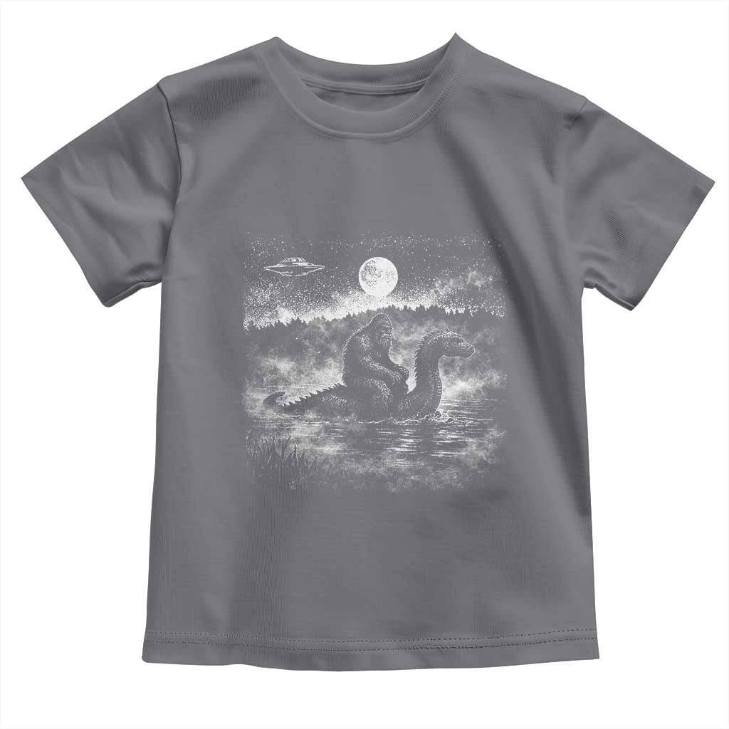 Bigfoot Loch Ness Monster Toddler T Shirt Funny Retro Sasquatch Nessie Funny Cryptid Vintage Graphic