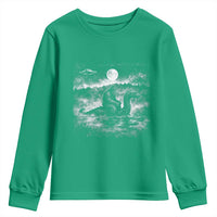 Bigfoot Loch Ness Monster Youth Sweatshirt Funny Retro Sasquatch Nessie Funny Cryptid Vintage Graphic