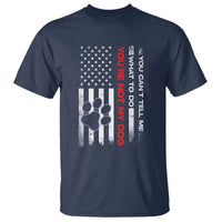 Funny Dog Lovers T Shirt You Cant Tell Me What To Do Youre Not My Dog USA Flag