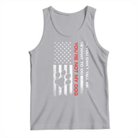 Funny Dog Lovers Tank Top You Cant Tell Me What To Do Youre Not My Dog USA Flag